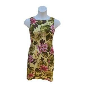 Talbots Tropical Dress Size 6 Island Hawaiian Vacation Beach Lily Pad Cruise